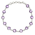 Amethyst Checker Briolette - Brazil Bracelet B-1001 SDB5023