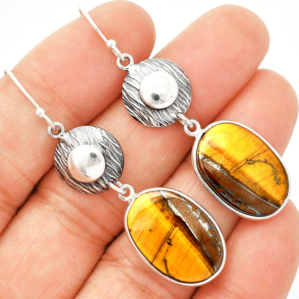 Natural Tiger Eye - Africa Earrings E-1077 SDE84282