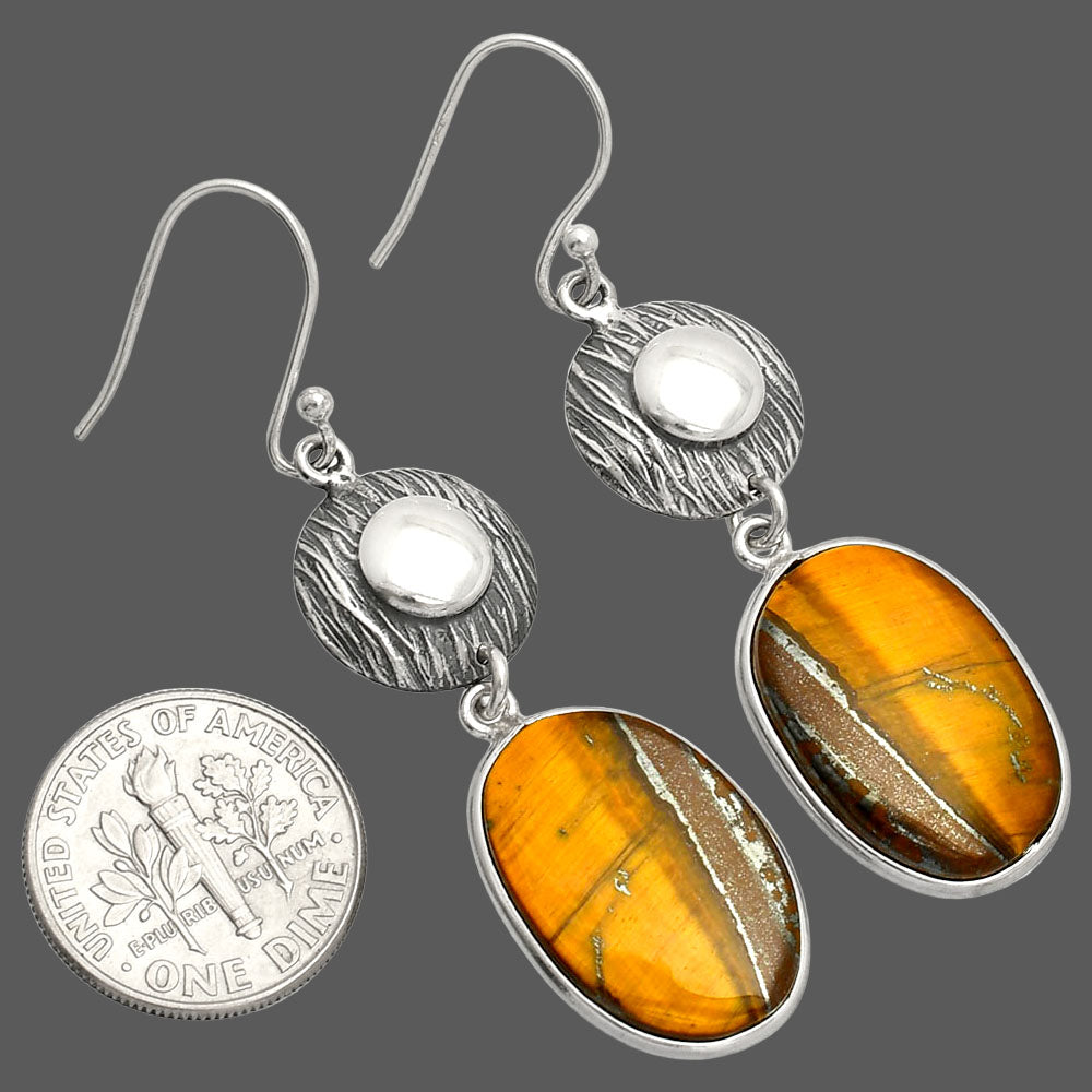 Natural Tiger Eye - Africa Earrings E-1077 SDE84282