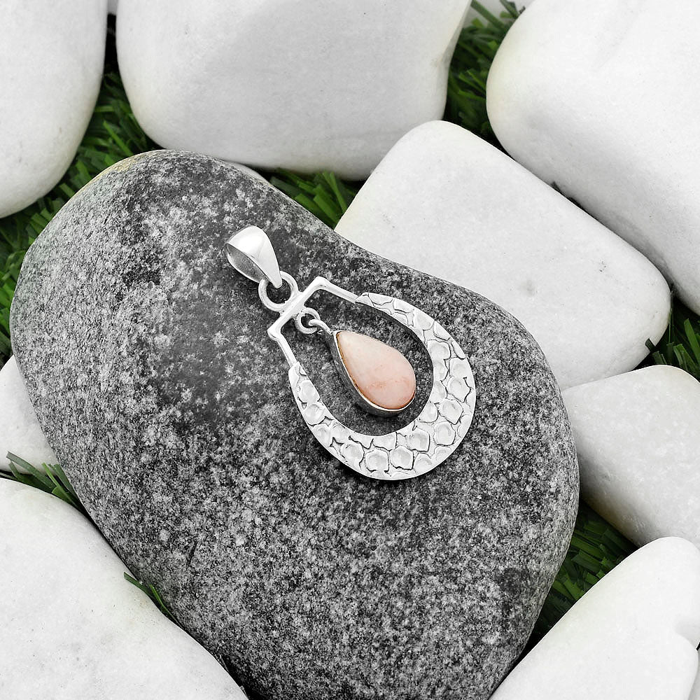 Natural Pink Scolecite Pendant P-1343 SDP118142