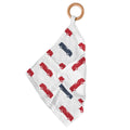 Blue and Red Fire Trucks Newcastle Teether