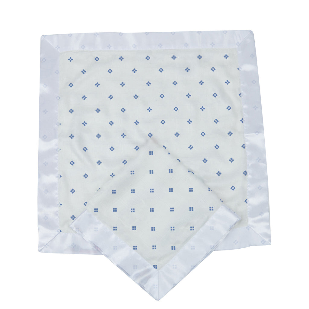 Periwinkle Diamond Polka Dot Bamboo Newcastle Blankie