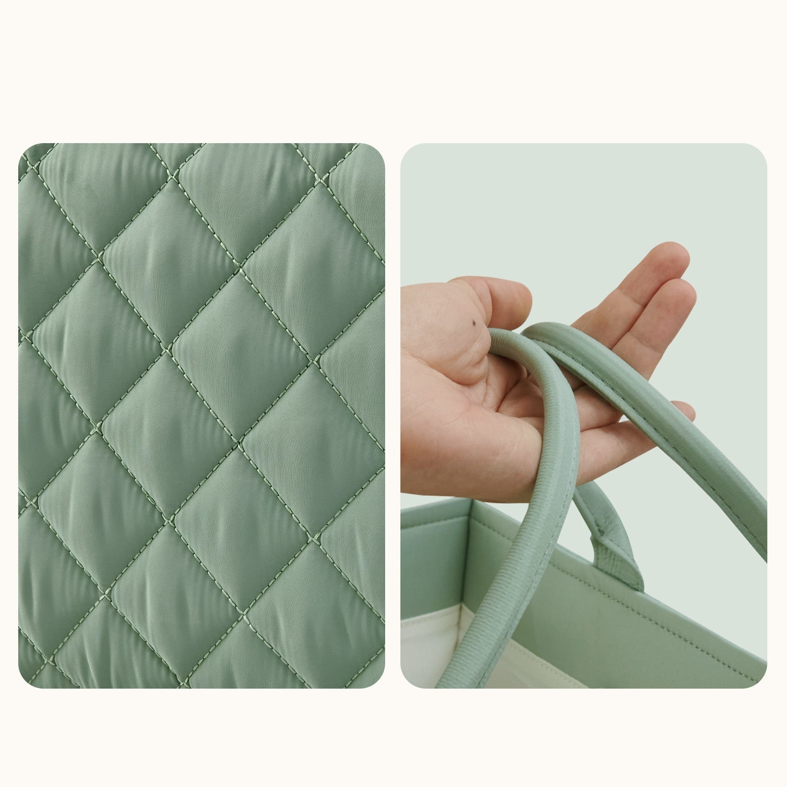 Quilted Diaper Caddy Organizer