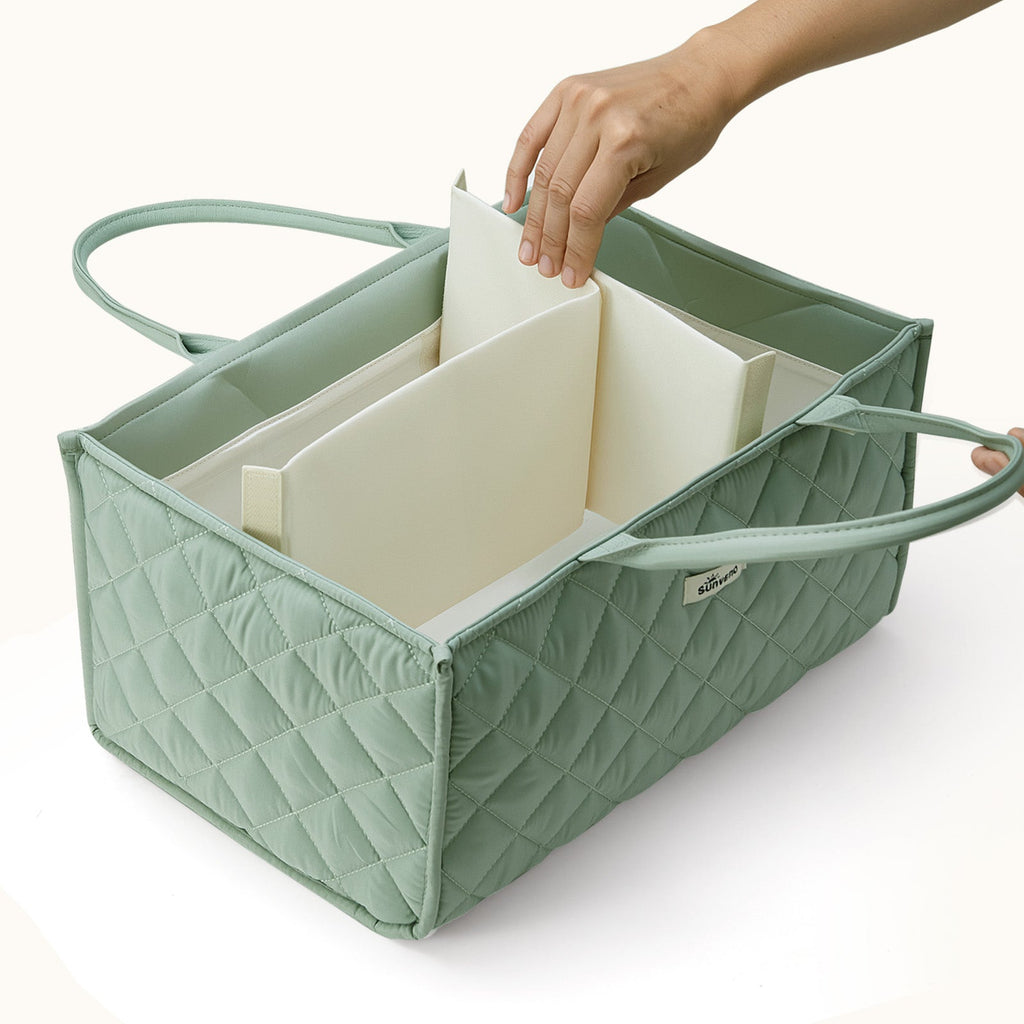 Quilted Diaper Caddy Organizer