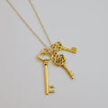 Favorite Things - Keys Necklace – Gold Plated | Vintage Charm, Dainty Jewelry