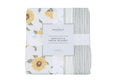 Sunflower Farm and Sage Green Stripe Newcastle Throw Blanket