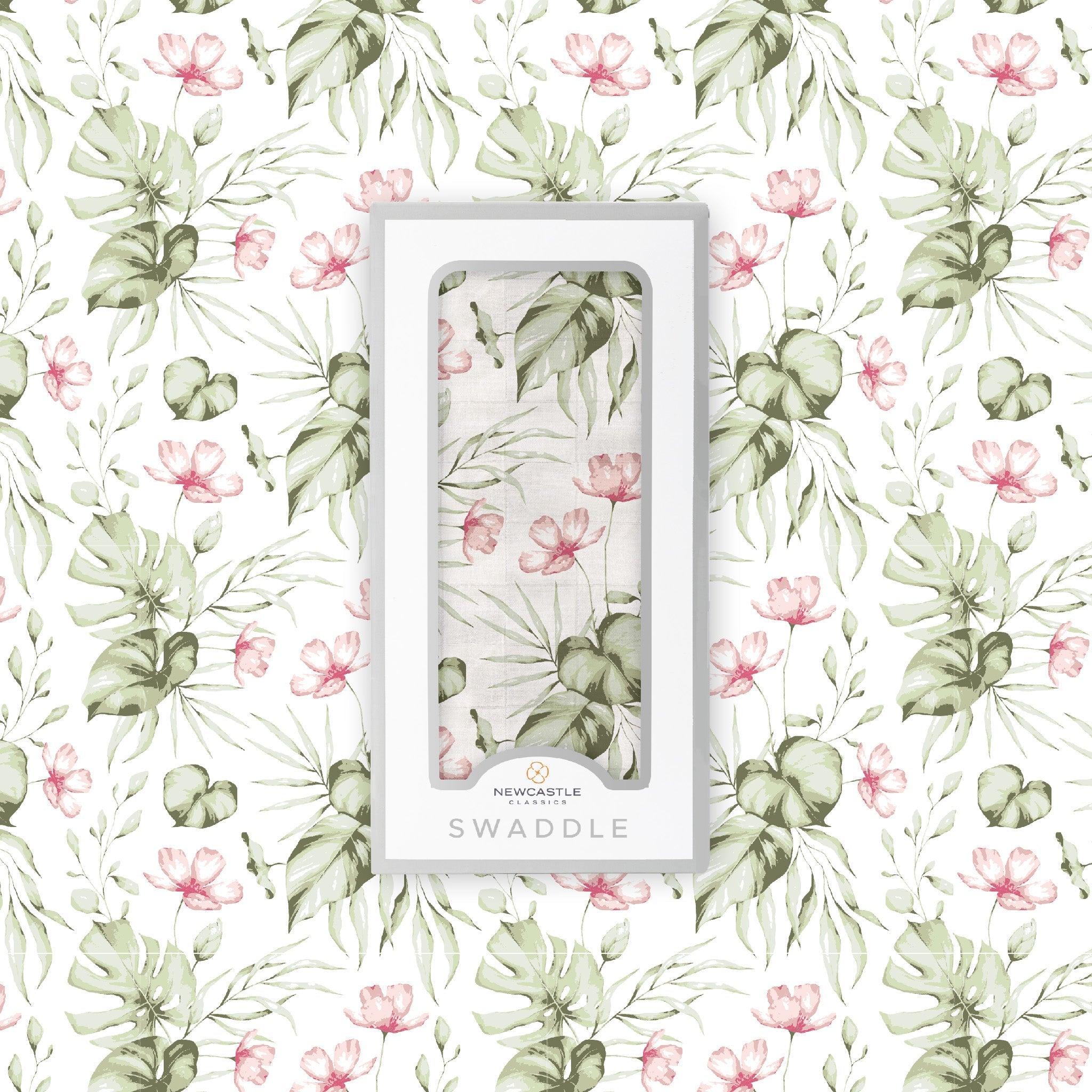 Silver Pink Orchid Swaddle
