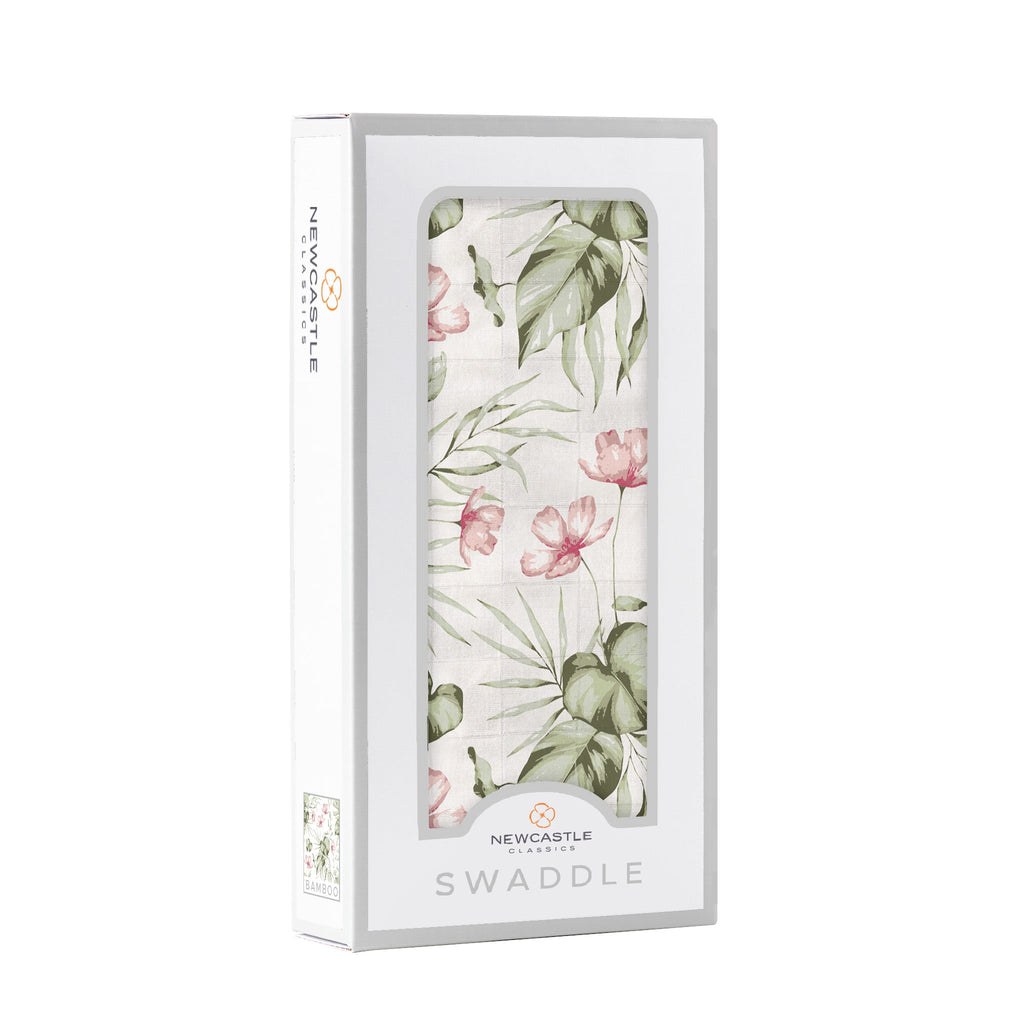 Silver Pink Orchid Swaddle