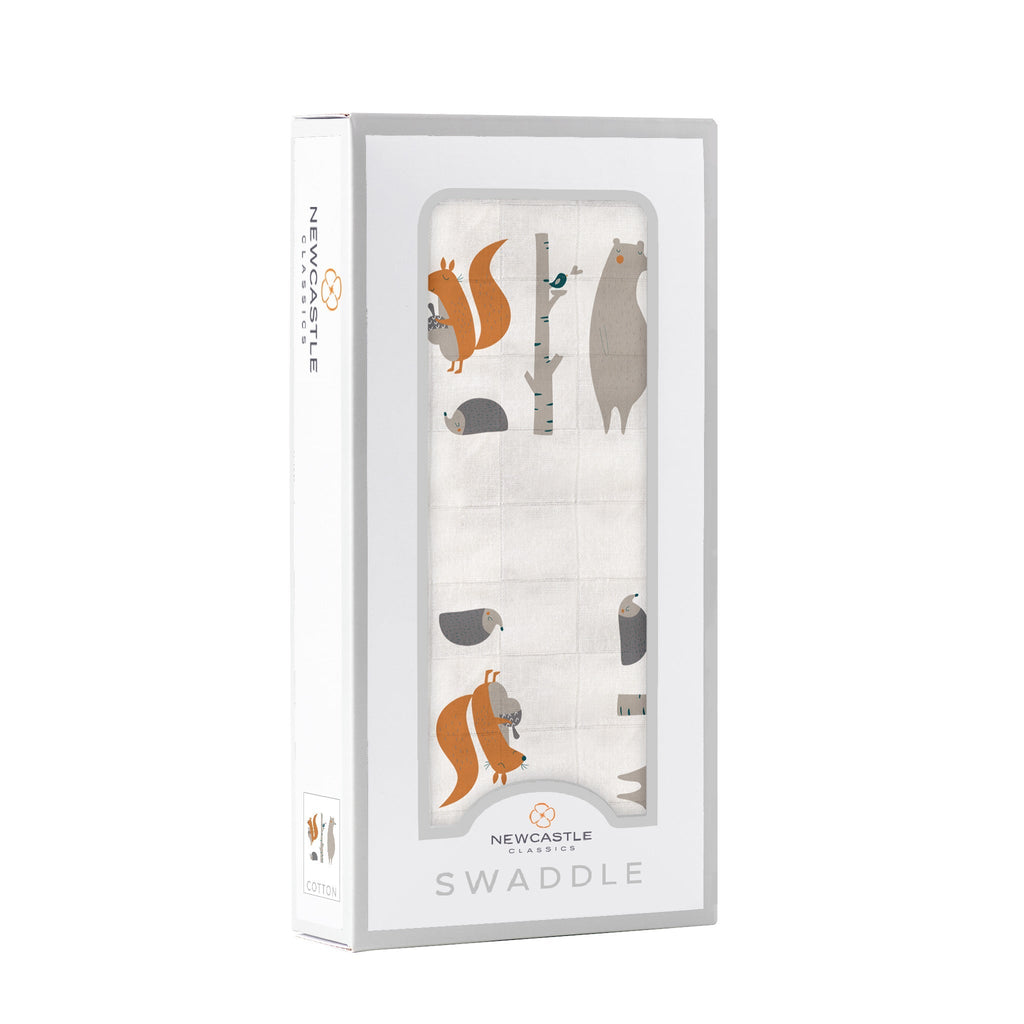 Forest Friends Cotton Muslin Swaddle