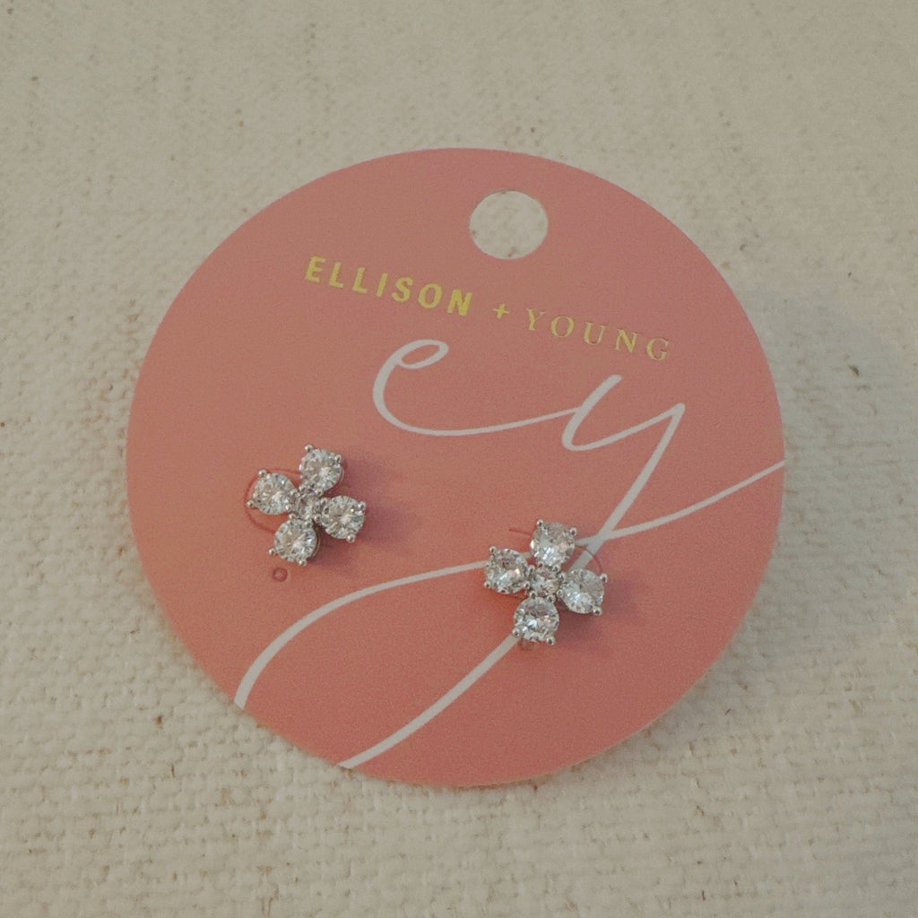Radiant Sparkle Mini Cross Stud Earrings