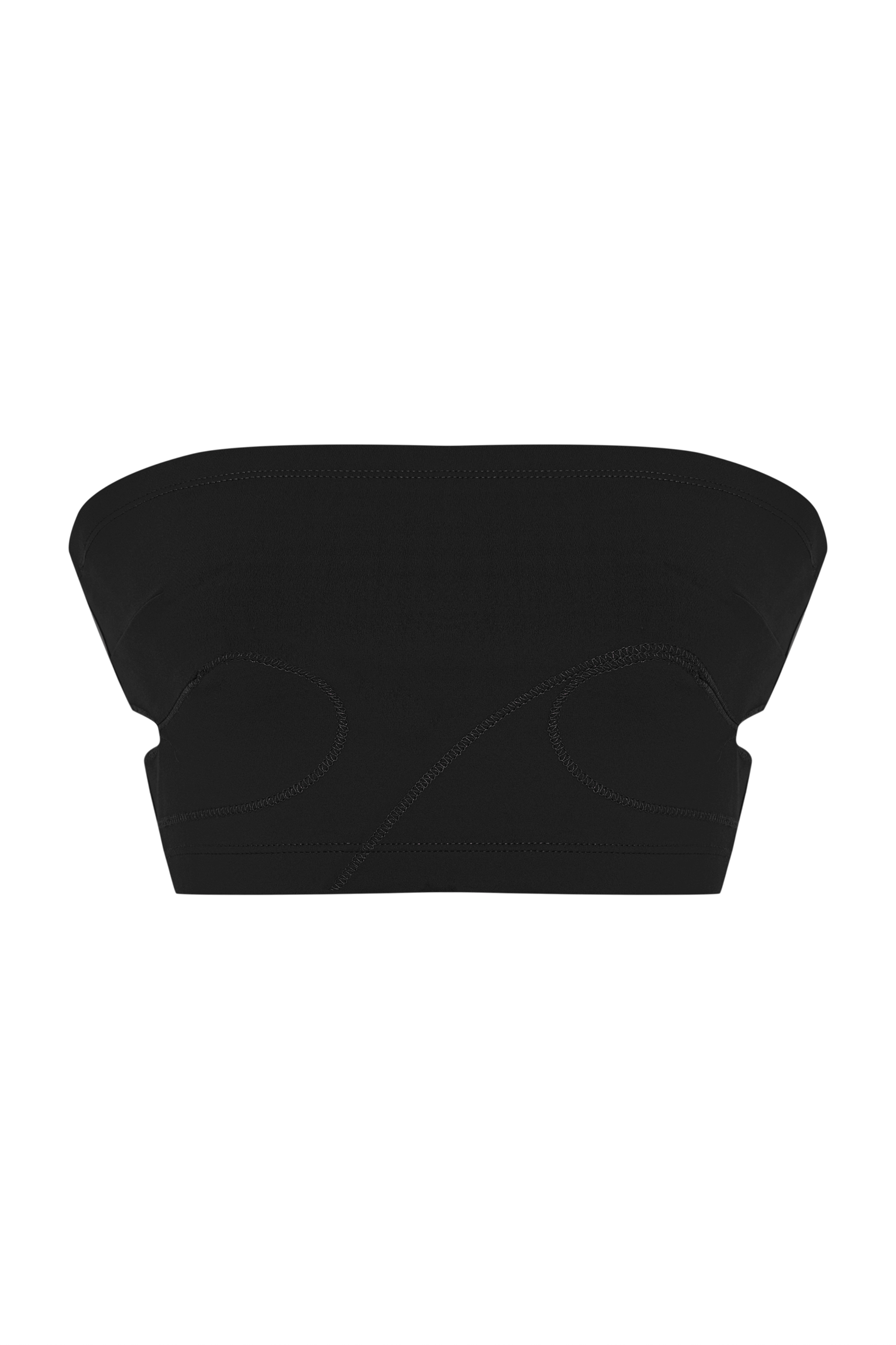 JENDUE Soline Crop - Seamless Strapless Bandeau Top