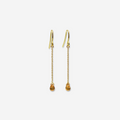 Spessartite Garnet Drop Earrings | 14K Gold