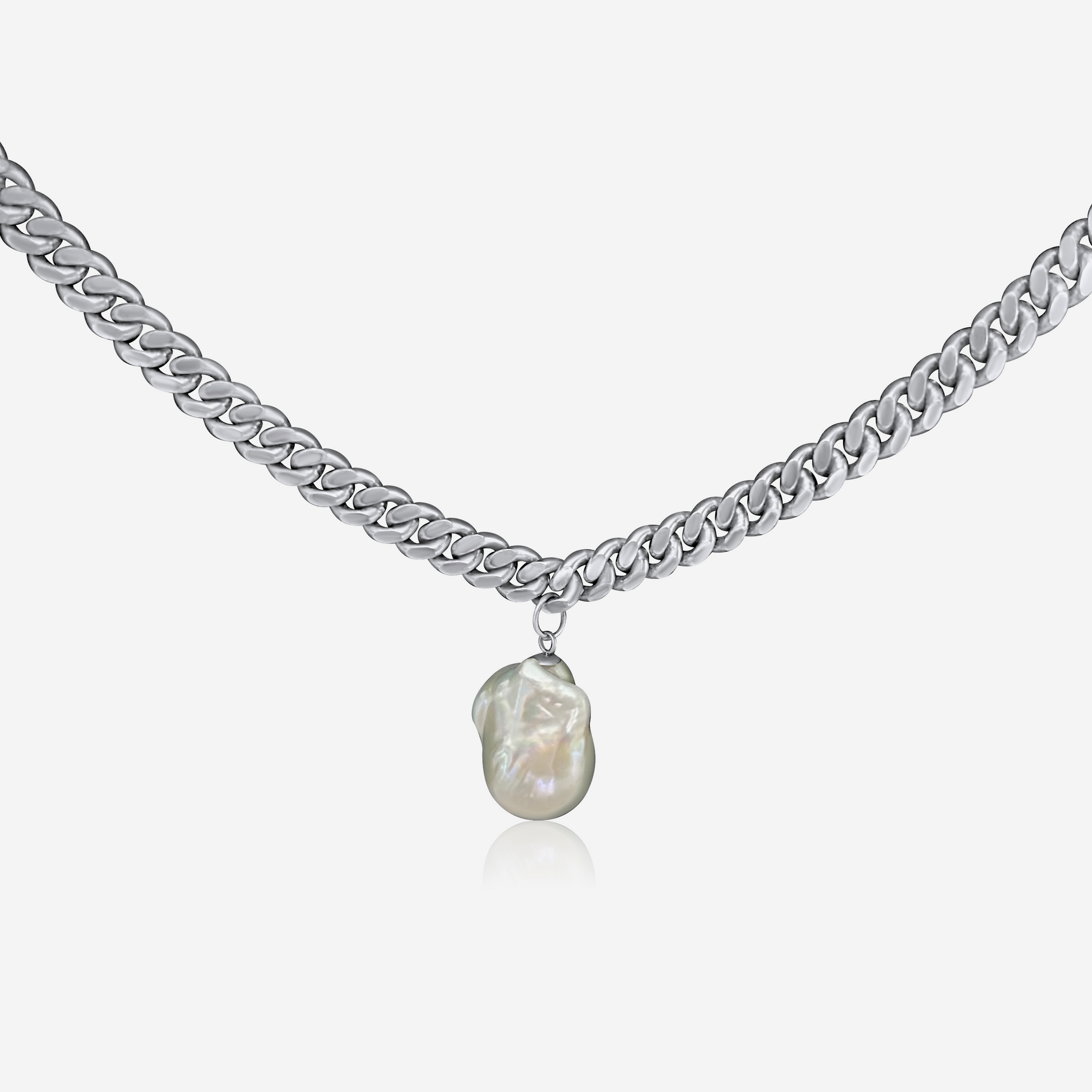 Sterling Silver Chain Pendant Necklace | Modern Fine Jewelry