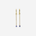 Tanzanite Drop Earrings | 14K Gold Fine Jewelry