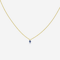 Tanzanite Drop Pendant Necklace | 14K Gold