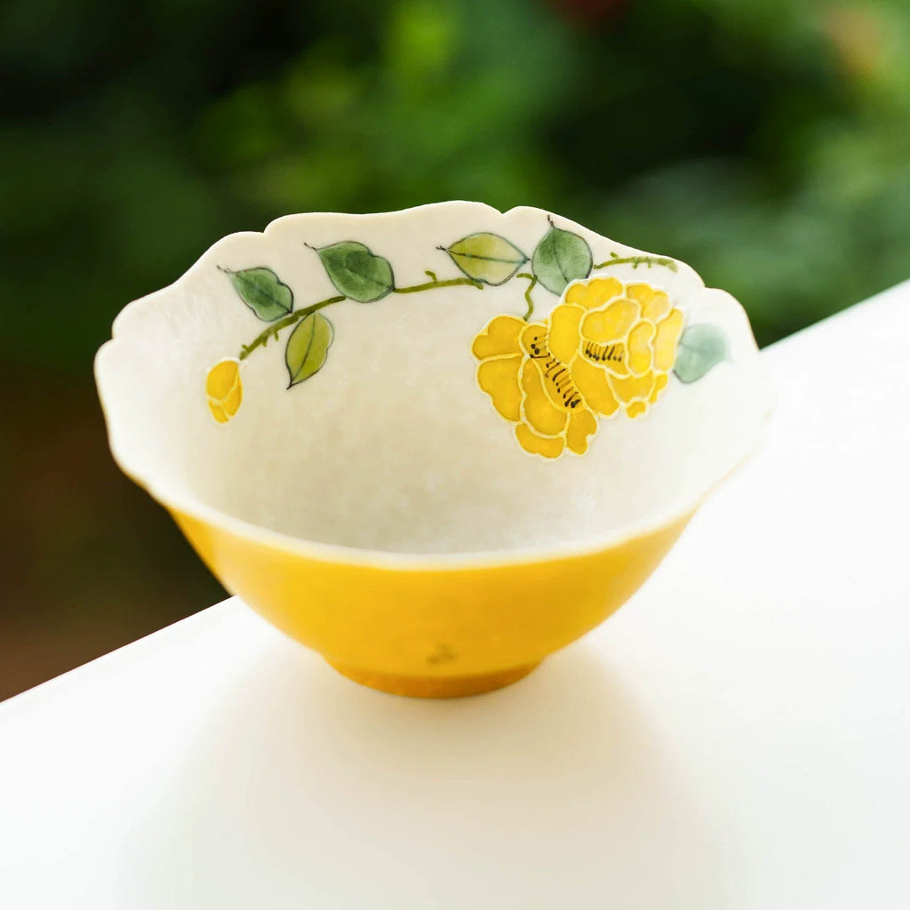 Imperial Blossom Hand-Painted Porcelain Tea Cup – Lingban Petal Edition