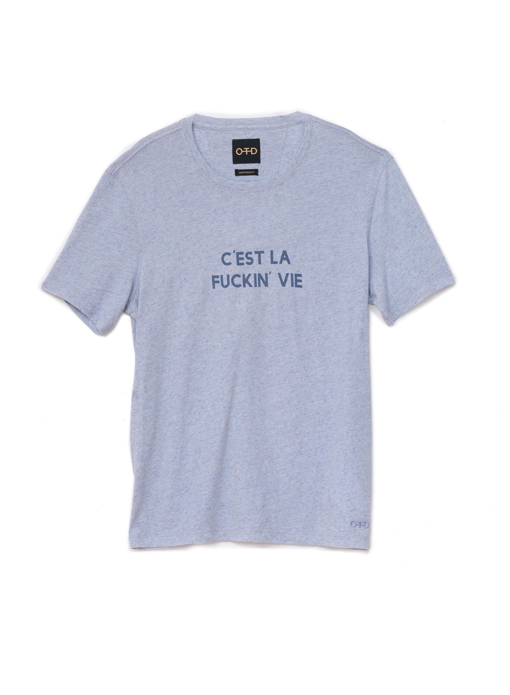 "c'est la fuckin vie" Graphic Short Sleeve Knit Tee