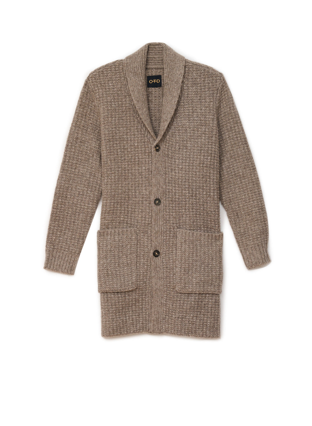 Long Fit Shawl Collar Cardigan Sweater