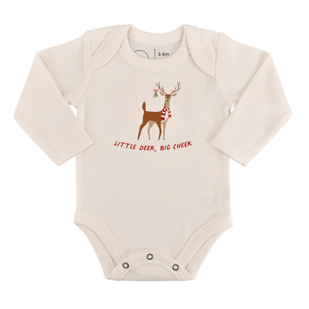 long sleeve graphic bodysuit | little deer big cheer