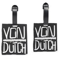 Stitched 2-Piece Suitcase ID Tag Set with Adjustable Straps