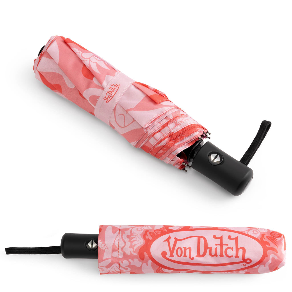 Pink Camo Compact Automatic Umbrella, Strong & Portable
