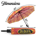 Red City of Angels Compact Automatic Umbrella, Strong & Portable