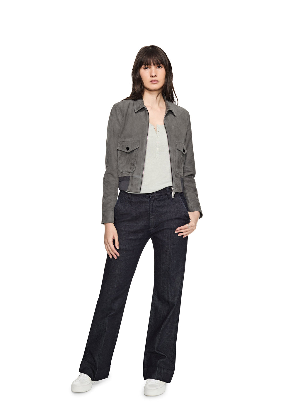 Suede Aviator Jacket