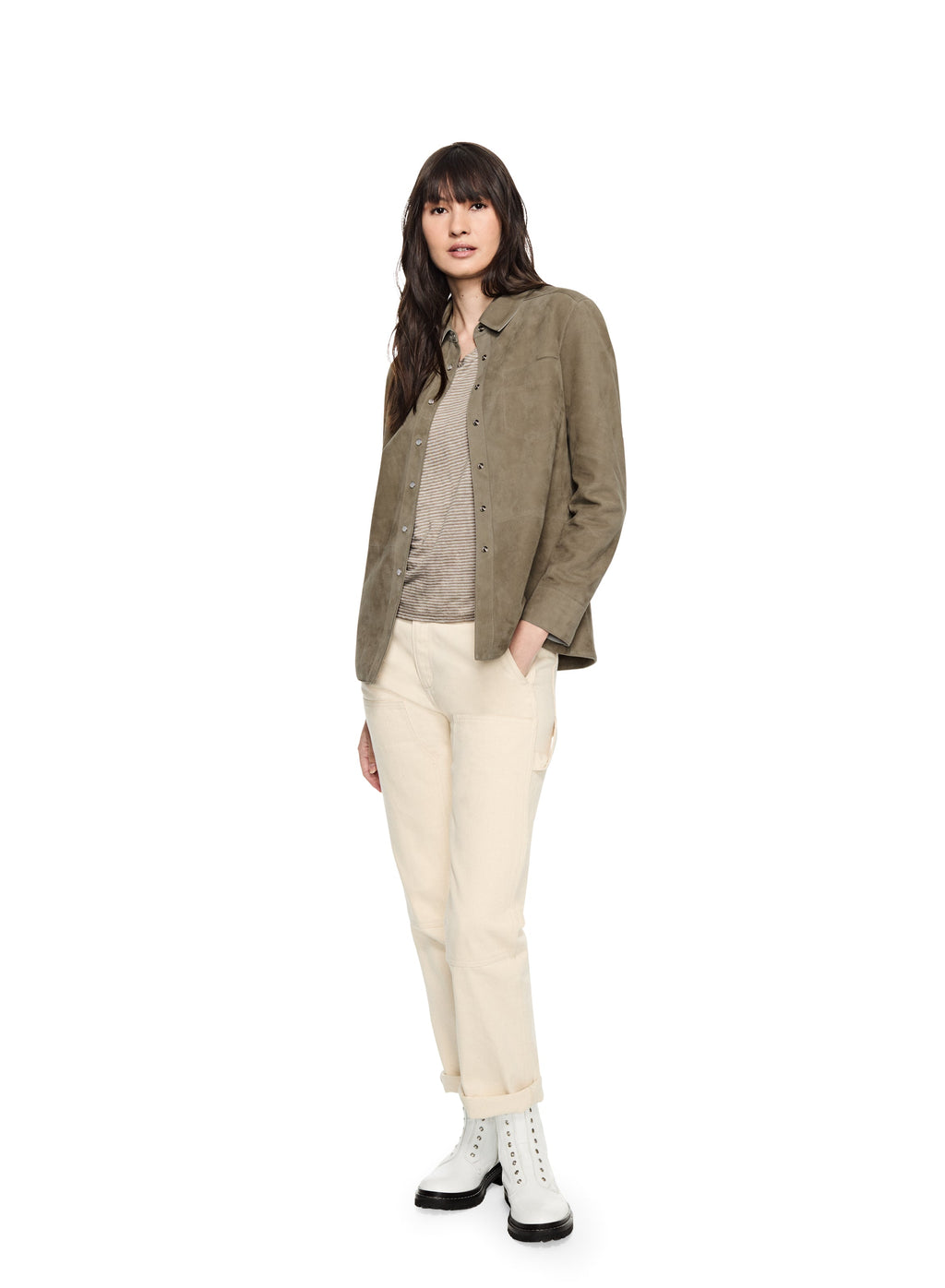 Ultra-Fine Suede Shirt Jacket