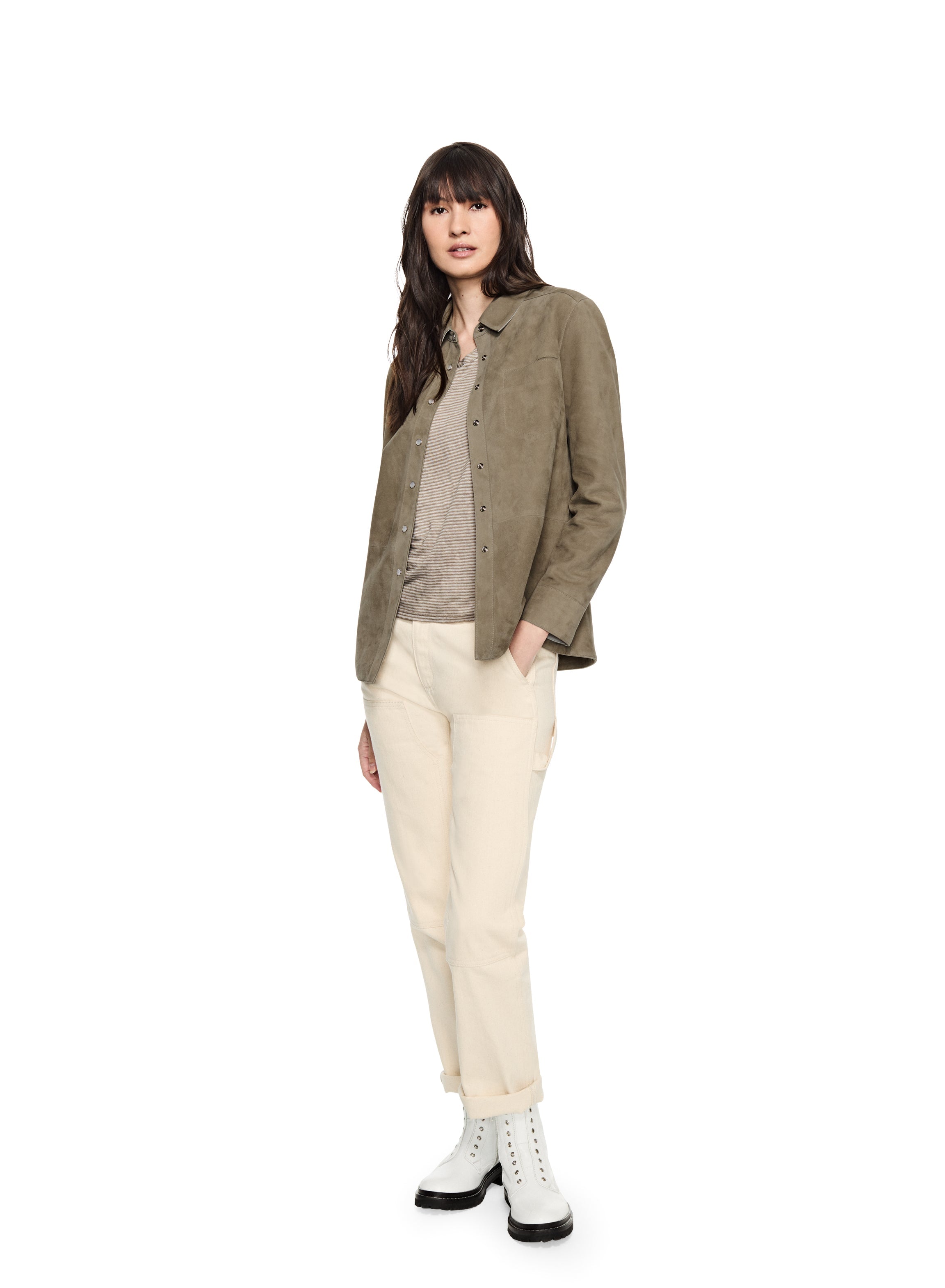 Ultra-Fine Suede Shirt Jacket