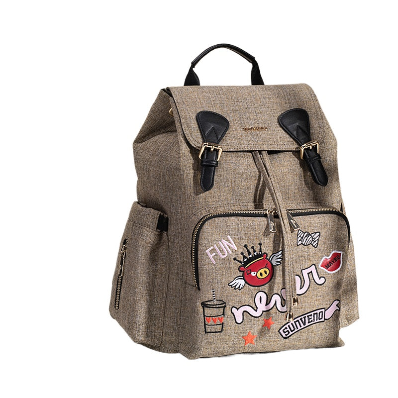 SUNVENO Cute Piglet Doodle Diaper Bag