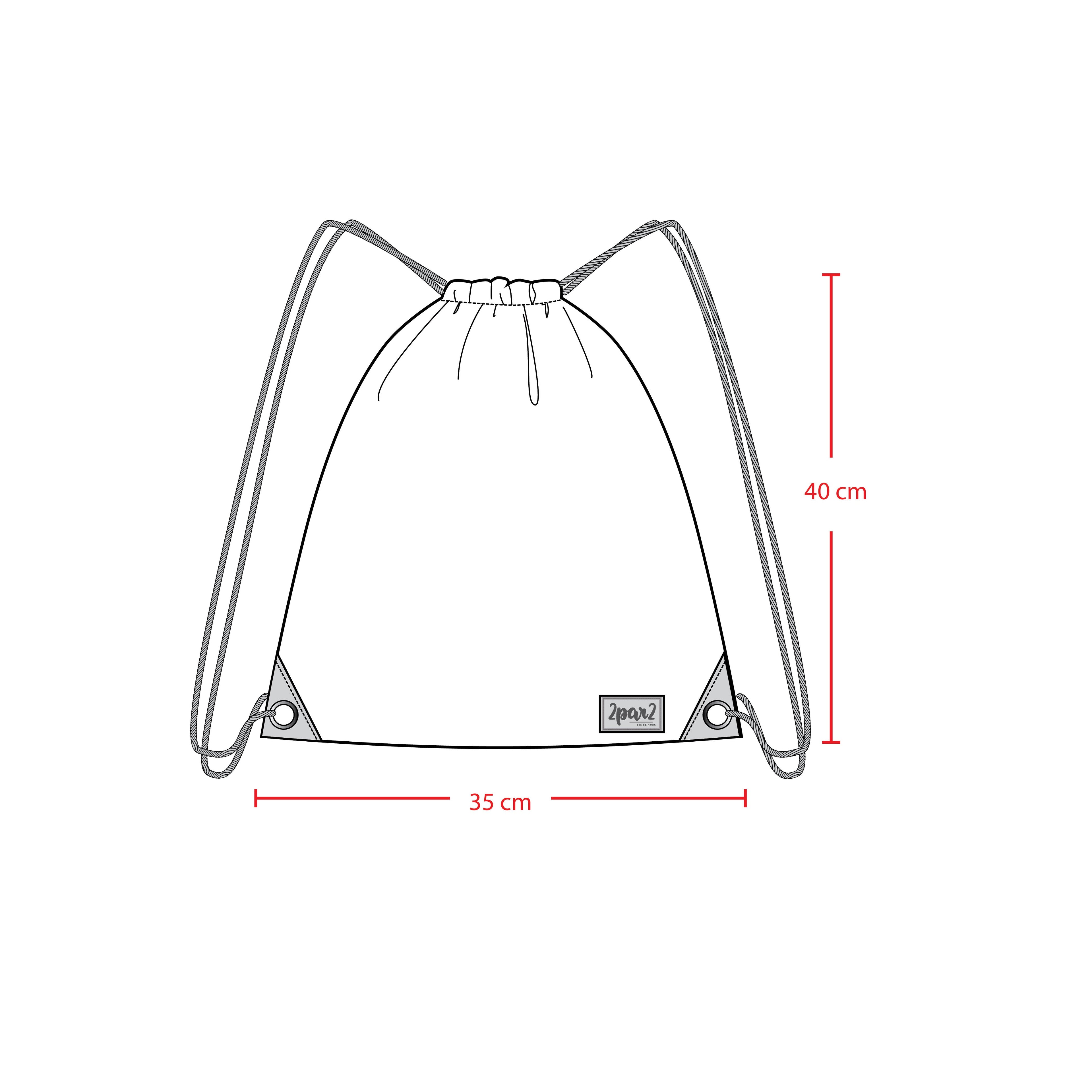 Drawstring Bag Black Printed Controller