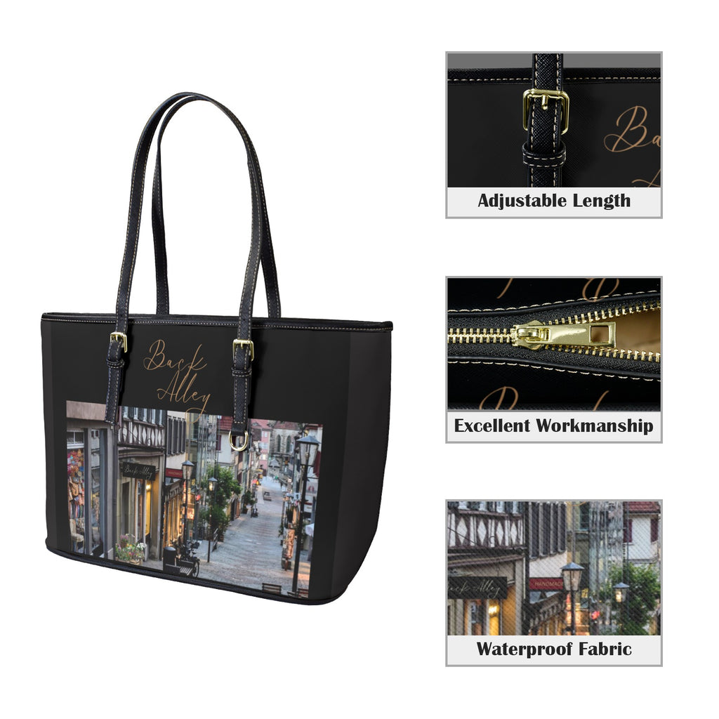 Back Alley Signature Large Tote Bag - Vegan Leather