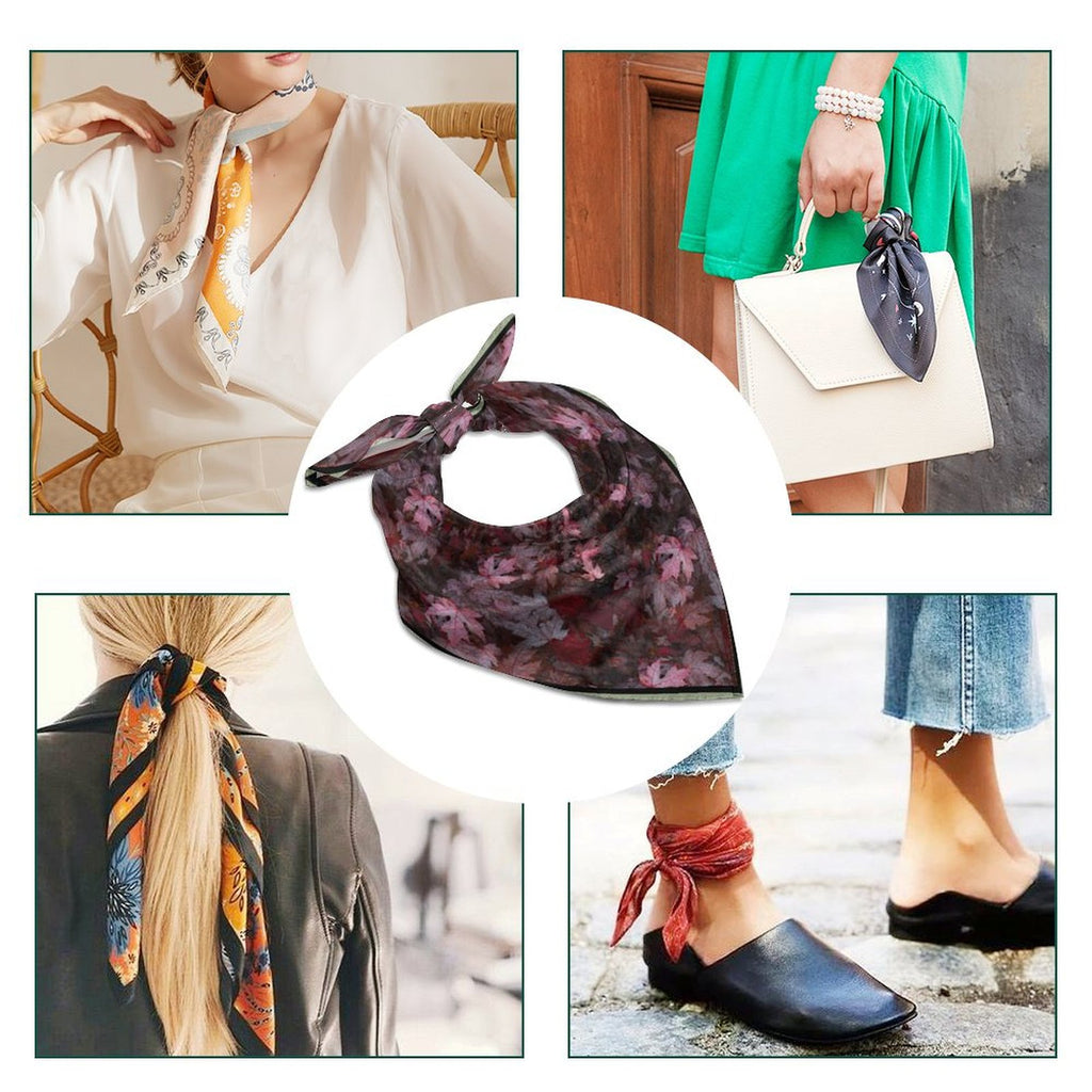 The Falling Leaves Scarf - Plum, Burgundy & Amethyst
