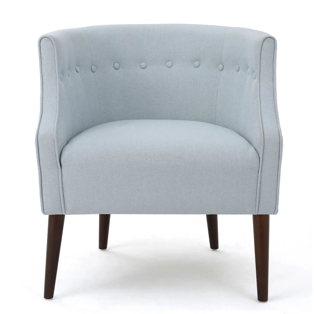 Contemporary Upholstered Club Chair with Button Tufting - Blue, Light Blue, Green, Beige