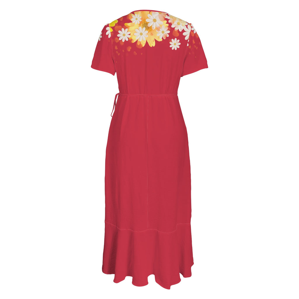 Hearts And Daisies - Design Exclusive to Back Alley - Dress with Ruffle Hem