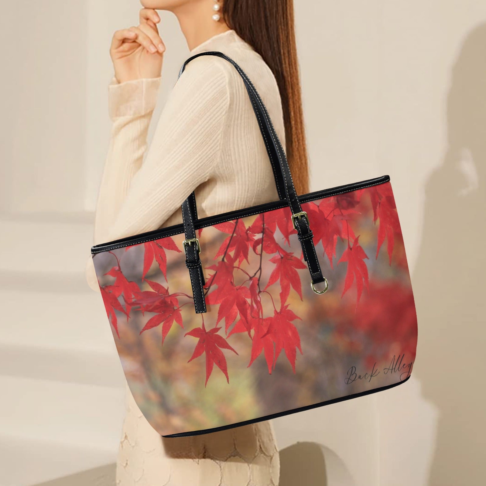"Kyoto" Large Tote Bag - Vegan Leather