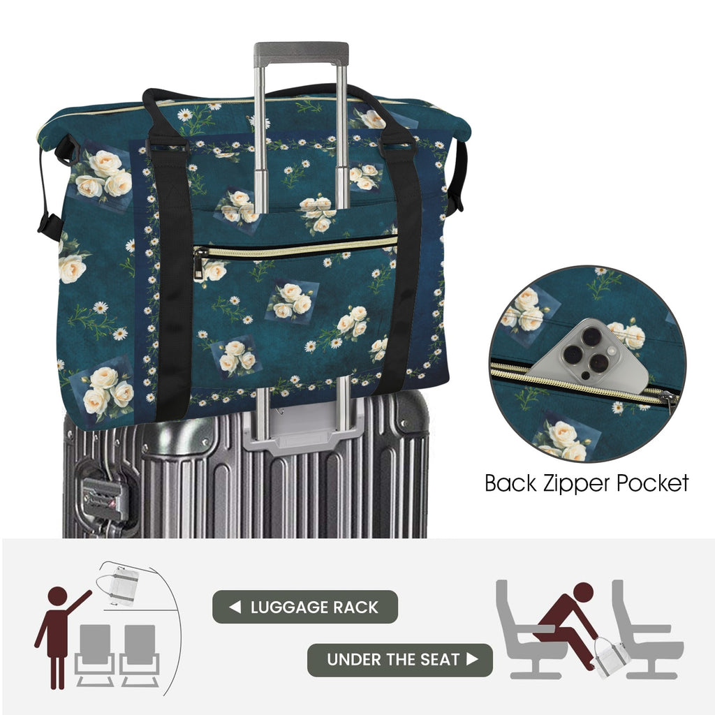 Daisy Chain and Roses Large Trolley Travel Bag — Back Alley Exclusive