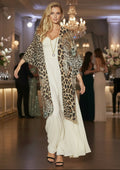 Leopard Lore Chiffon Kimono - Women's Long Wrap - Exclusive to Back Alley