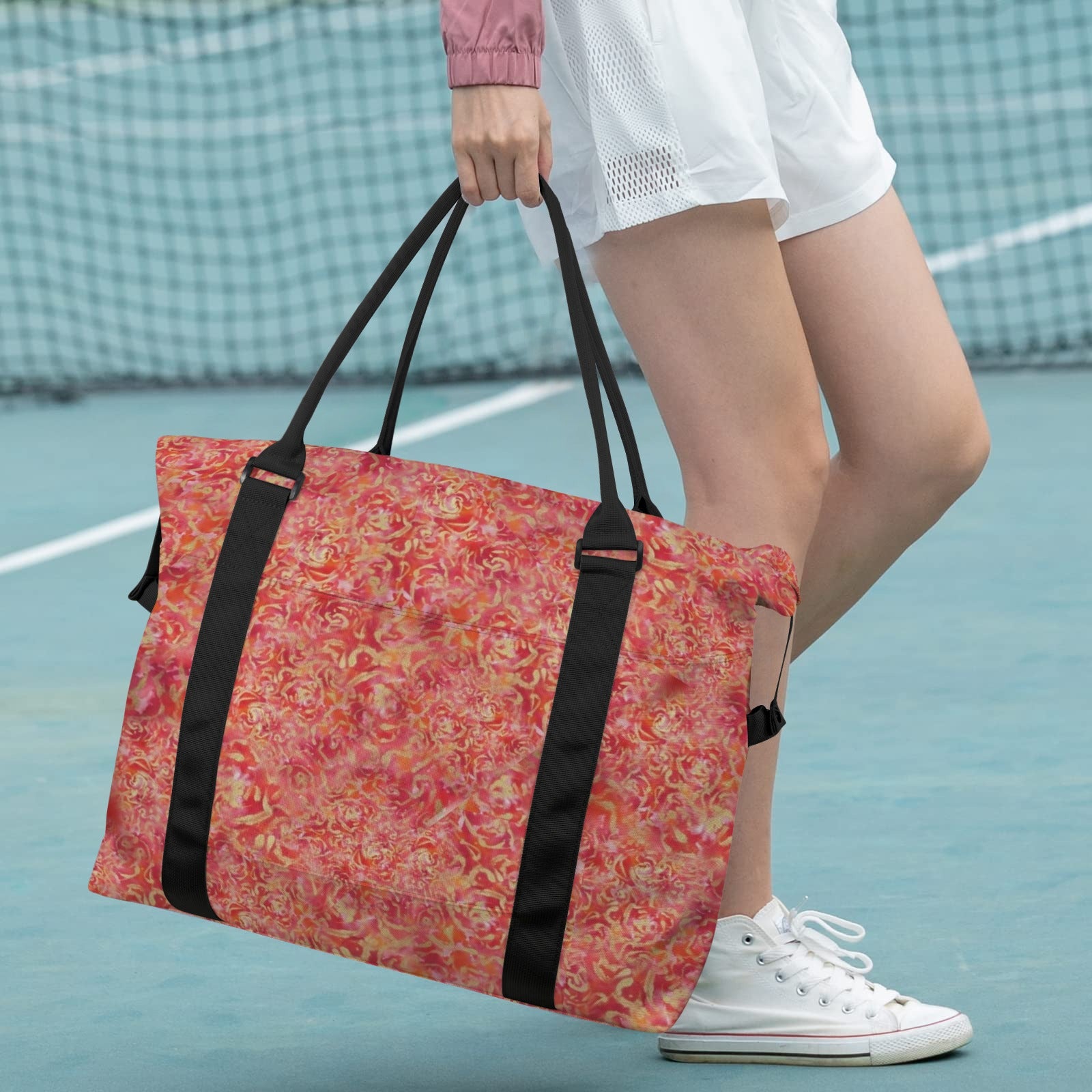 Red Roses Large Trolley Travel Bag — Back Alley Exclusive