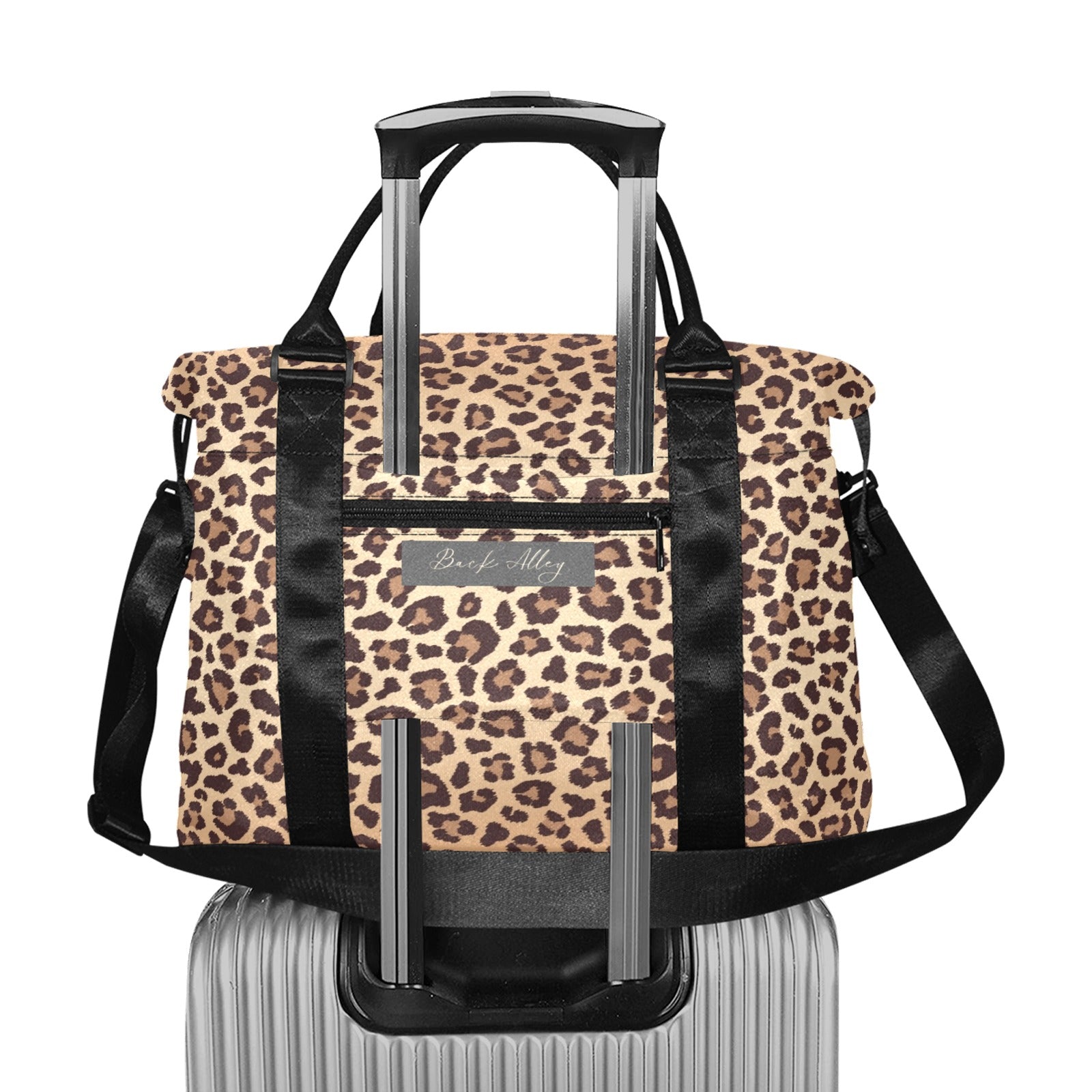 Leopard Lore - Small Travel Bag - with Trolley Sleeve - Back Alley Exclusive