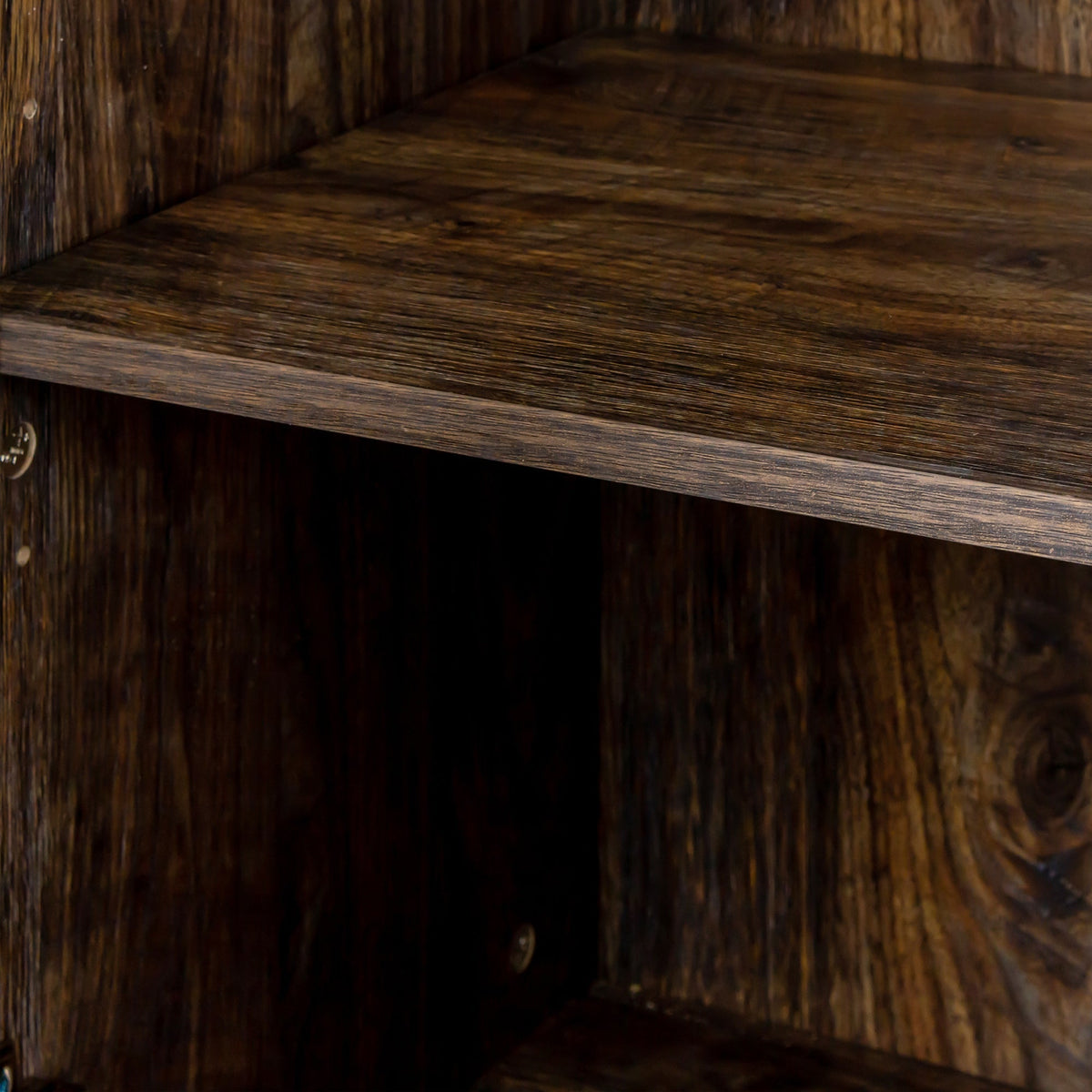 Cabinet with 4 Doors and 4 Open Shelves Freestanding Sideboard - Melamine Finish