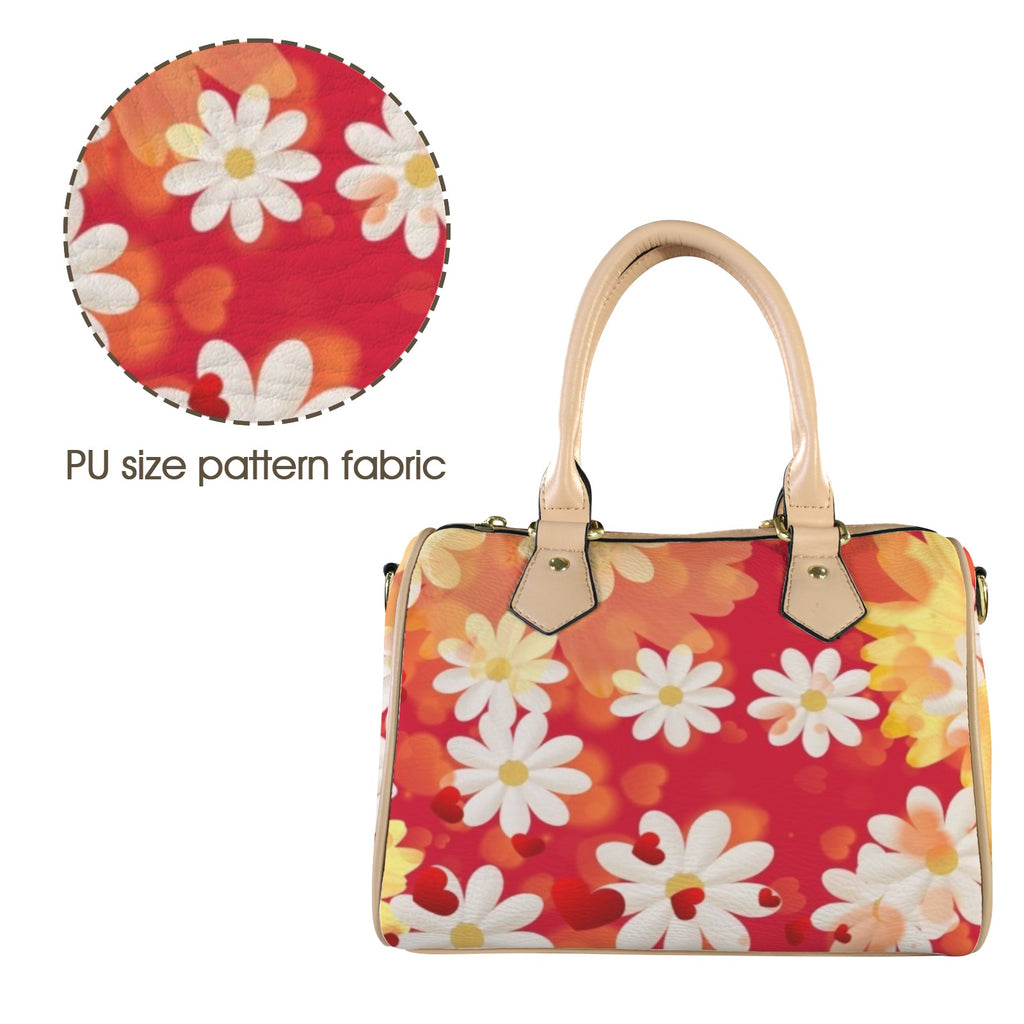 Hearts and Daisies - Barrell Handbag - Design Exclusive to Back Alley