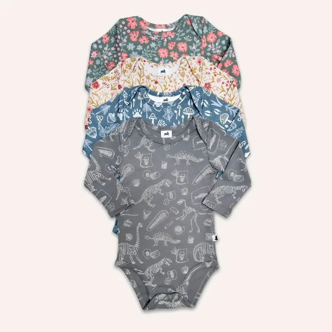 Baby Long-Sleeve Bamboo Bodysuit | Strawberry Patch