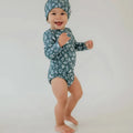 Baby Long-Sleeve Bamboo Bodysuit | Eucalyptus Gingham