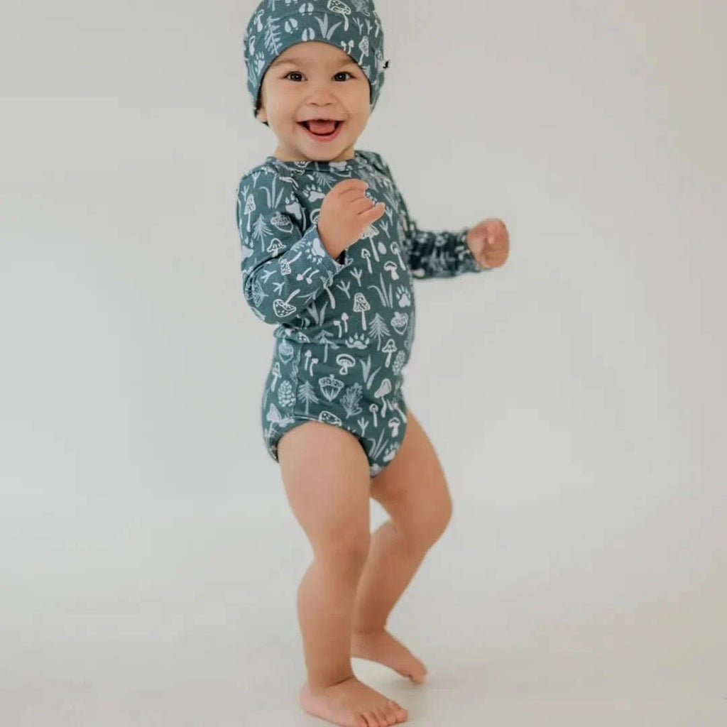 Baby Long-Sleeve Bamboo Bodysuit | Market Veggies