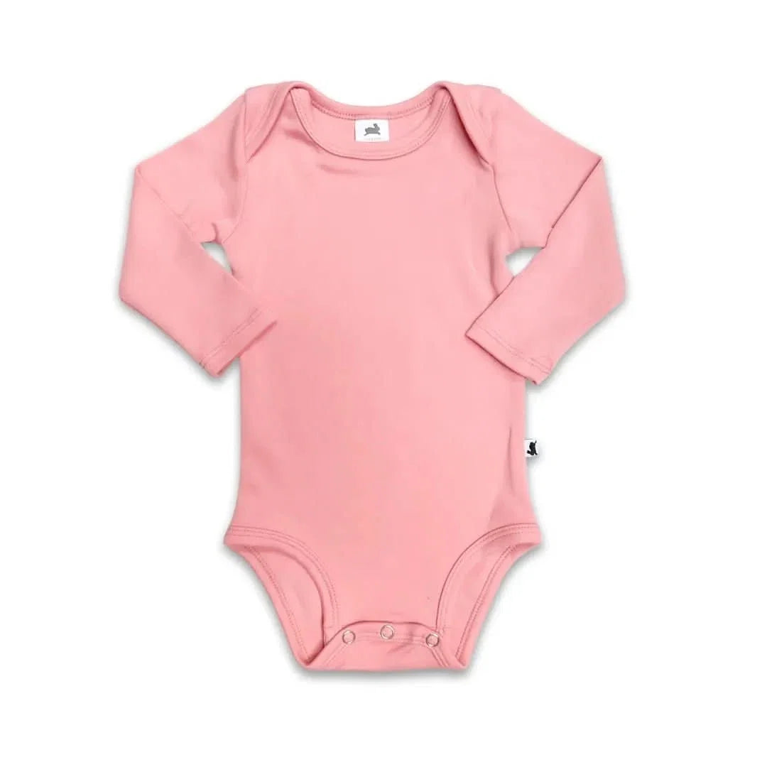 Baby Long-Sleeve Bamboo Bodysuit | Rose