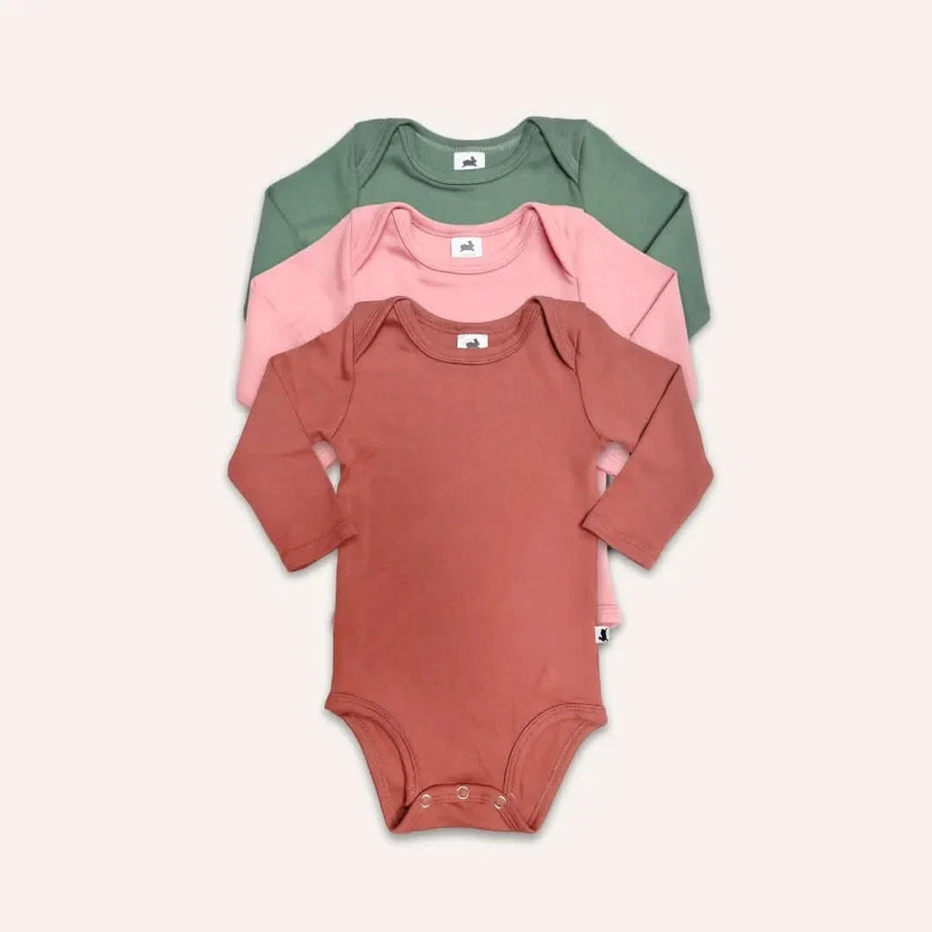 Baby Long-Sleeve Bamboo Bodysuit | Rose