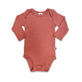 Baby Long-Sleeve Bamboo Bodysuit | Burnt Brick