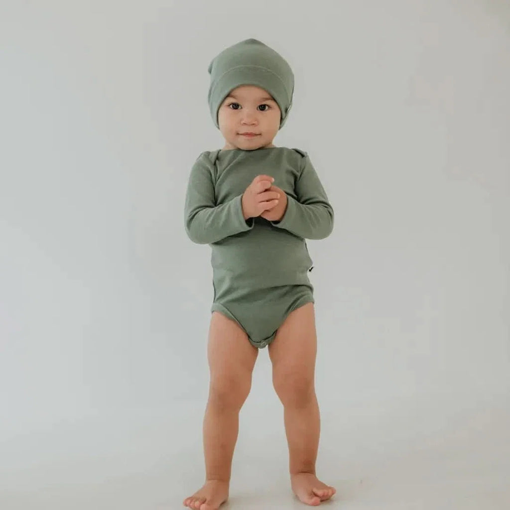 Baby Long-Sleeve Bamboo Bodysuit | Burnt Brick