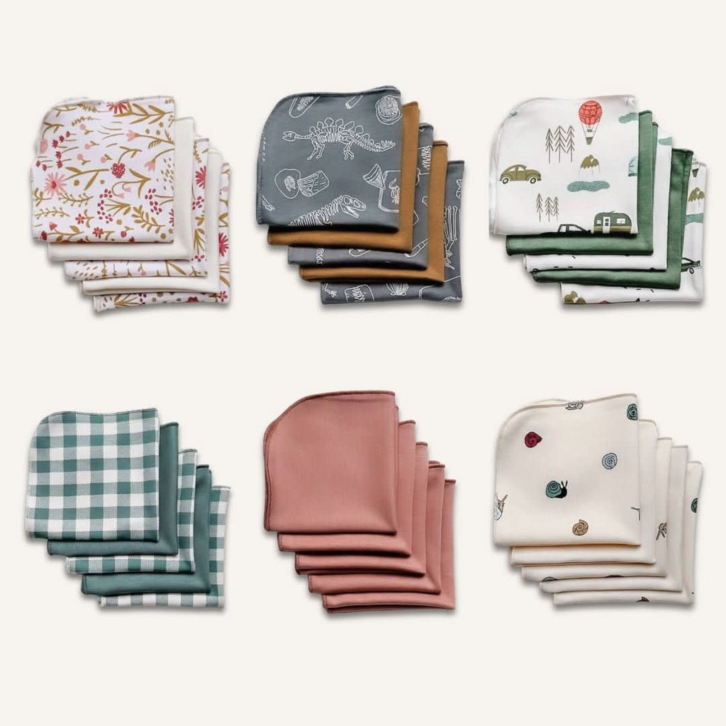 Bamboo Baby Washcloths (Pack Of 5) | Berry Stripe